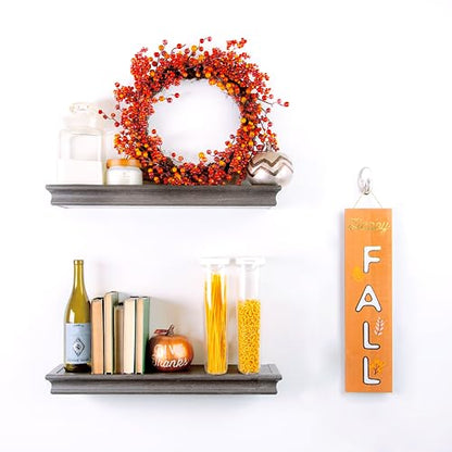 High & Mighty Floating Shelf, 24in x 6in, 1 Pack, Espresso | Beveled design, holds up to 20lb, tool-free drywall mounting for displaying books, plants, photos, and decor - style: Retail Packaging