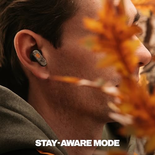 Skullcandy Dime Evo Wireless Earbuds with Clip-Anywhere Case - Realtree APX | In-Ear Fit, Noise Isolating, 36 Hours Battery, Microphone for iPhone Android, Easy Clip-On Case Design, Travel, Commuting - color: Realtree APX Black/Orange