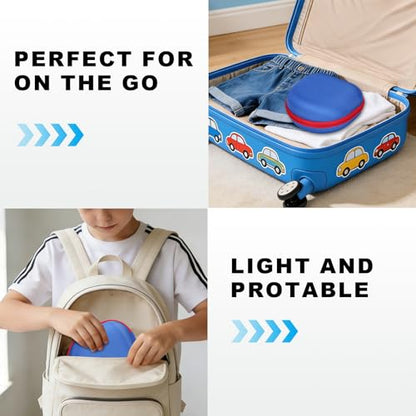 Kids Headphone Case for iClever/Acer/JBL, Blue Red(Case Only) | for iClever BTH12 HS19 BTH22 BTH20 BTH18 BTH26/JBL Junior 320 /MIDOLA/JoySpark/eKids Spiderman/ADOOPE/JLab Kids Headphones - color: Blue-Red