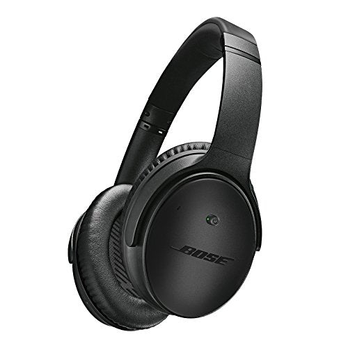 Bose QuietComfort 25 Acoustic Noise Cancelling Headphones for Apple Devices, Triple Black (wired, 3.5mm) (Renewed) - color: Black