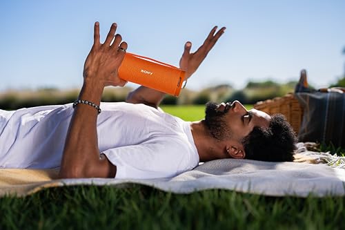 Sony ULT Field 1 Wireless Bluetooth Portable Waterproof Speaker, Orange | 12 Hr Battery, IP67 Rated Waterproof, Dustproof, Shockproof Rustproof, Detachable Strap, Hands-free Calling, Enhanced Bass - color: Orange, style: ULT Field 1