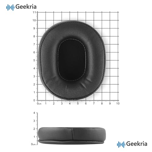 Geekria QuickFit Replacement Ear Pads Compatible with Audio Technica ATH-M50X, M50XBT, M50xBT2, M50x ENSO, M50, M40X, M30, M20, AR5BT Headphones, Ear Cushions with Video Guide (Black) - color: Black