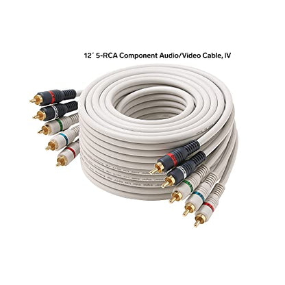 STEREN Component Video Cable - 12 Ft RCA Cable - DVD Cables to Connect to The TV - Component Cables - 5 RCA Cable - RCA to Component - 5 RCA Component Video and Audio Cable - 3.6 Meters 254-612IV