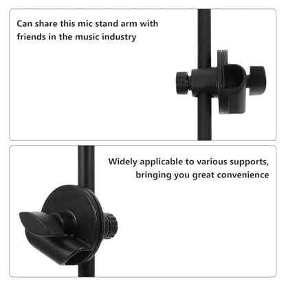 Toddmomy Adjustable Metal Mic Rotating Boom Arm 350mm with Hole Clamp, Universal Desk Microphone Boom Arm Accessory for Podcasting and Recording