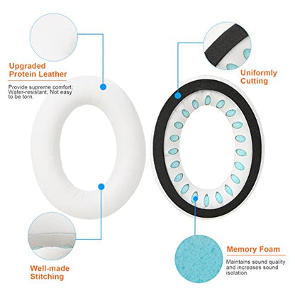 Earpads for Bose QuietComfort 45 QC45 QC35 ii QC35 Professional Ear Pads Headphones Ear Cushions Replacement with Noise Isolation Memory Foam White - color: QC45 White