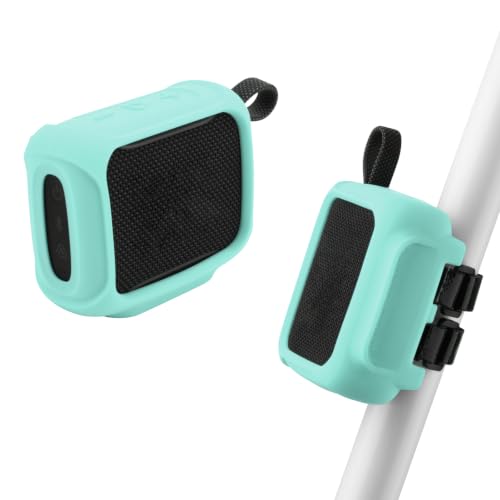 Silicone Case Cover for JBL Go 5 Portable Speaker (Lake Blue) | Travel Carrying Protective Pouch with Attach Straps for Bike Golf Cart Scooter - color: Lake Blue