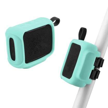 Silicone Case Cover for JBL Go 5 Portable Speaker (Lake Blue) | Travel Carrying Protective Pouch with Attach Straps for Bike Golf Cart Scooter - color: Lake Blue
