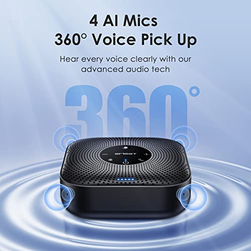 EMEET M0 Plus Conference Speaker and Microphone, 4 Mics 360° Voice Pickup | Noise Reduction, USB C&C-to-A Adapter, Bluetooth Speakerphone for 8 People w/Daisy Chain for 16, Works with Leading Software - size: Advanced M0 PLUS for 8 People