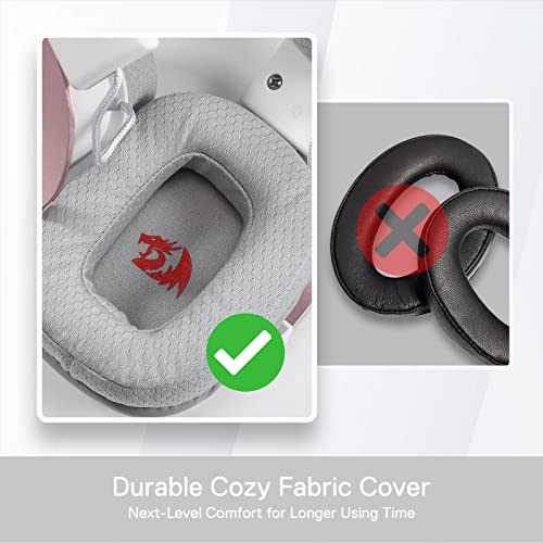 Redragon H510 Zeus-X RGB White Wired Gaming Headset - 7.1 Surround Sound - 53MM Audio Drivers in Memory Foam Ear Pads w/Reliable Fabric Cover- Multi Platforms Headphone - USB Powered for PC/PS4/NS | Gaming Headset Surround Memory Foam Ear Pads Fabric Cove