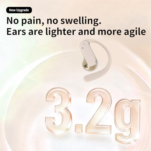 Diydeg Wireless Earbuds, IP54 Waterproofing BT5.49 Sport Headphones with Earhooks, No Sound Leakage, Touch Control Earphones for Gym, Running, Meeting, Workout (Gold) - color: Gold