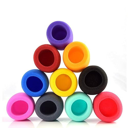 10 Pcs Large Microphone Foam Covers Small Microphone Windscreens Microphone Protective Covers for Standard Handheld Microphones