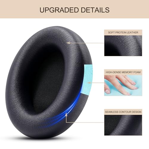Ear Pads Replacement for Studio Pro - GVOEARS Ear Cushions for Beats Studio Pro Wireless Over Ear Headphones, Protein Leather Strong Adhesive (Navy Blue) - color: Navy Blue