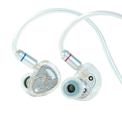 TANGZU Wan'er S.G II in Ear Monitor, Gaming IEM Earphones, HiFi Wired Earphones with 10mm Single Dynamic Driver PET Diaphragm, 0.78mm Double pinhole Tangle-Free Detachable Cable (White, 3.5mm) - color: White, size: 3.5mm Jack without Mic