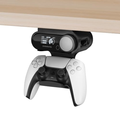 BRAINWAVZ Under Desk Mount & Game Controller Hanger for SteelSeries Arctis Nova Pro, Elite and Pro Omni Wireless Base Station – Easy Install with Screws or VHB Tape – Clean, Organized Gaming Setup - color: UM02