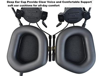 Helmet Mode Tactical Shooting Headset + with U94 PTT 2pin with ARC Rail Adapter Noise Reduction & Sound Pickup Ear Protection (CP) - color: CP