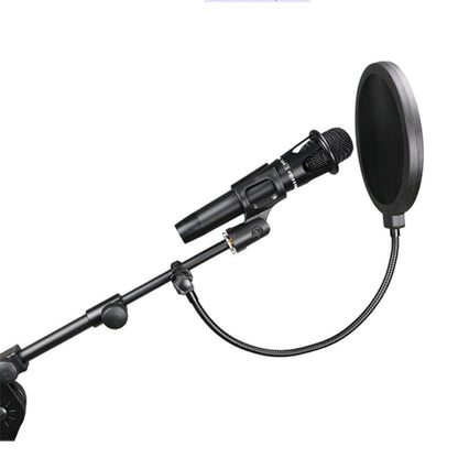 professional microphone windproof and spray proof cover, 6-inch double-layer windproof screen with flexible 360 ° gooseneck clip stabilizing arm, suitable for Blue Yeti and any other microphone (1)