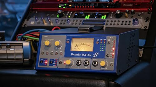Focusrite ISA One Heritage mic pre with independent DI, variable impedance selector and independent headphone amp | ISA Preamp, Lundahl LL1538 Transformer, Switchable Impedance, Front-Panel DI, Headphone Output, Insert, VU Meter - style: ISA One