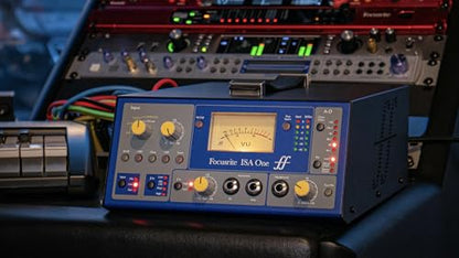Focusrite ISA One Heritage mic pre with independent DI, variable impedance selector and independent headphone amp | ISA Preamp, Lundahl LL1538 Transformer, Switchable Impedance, Front-Panel DI, Headphone Output, Insert, VU Meter - style: ISA One