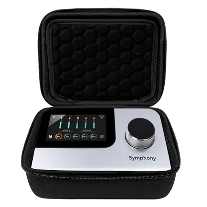 Musiin Custom Audio Interface Case Compatible with Apogee Symphony Desktop | EVA Hard Shell with Dual Zippers, Mesh Pocket & Handle, Protective Storage for Studio Recording, Live Show & Travel Bag