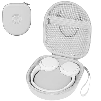Hard Headphone Case for Sony WH-CH520 / JBL Tune Live 670NC, Grey | Protective Carring Storage Case for Over-Ear Headphones, with Handle Strap & Mesh Pocket - color: GREY