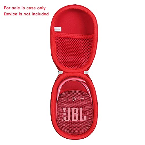 adada Hard Travel Case for JBL Clip 4 /JBL Clip 5- Portable Mini Bluetooth Speaker (Red) - color: Red