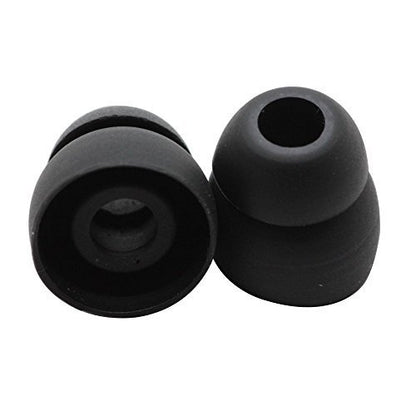 Alitutumao 10pcs Replacement Earbuds Silicone Ear Tips Compatible with Powerbeats 2 Powerbeats 3 Wireless Headphones (Double Flange) - color: Double Flange (Black)