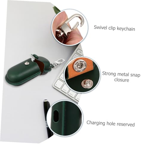 PRETYZOOM Waterproof Earphone Case for 3i Model, Dust-Proof Portable Earphone Holder with Anti-Lost Protection, Dark Green Storage Pouch for Travel and Camping