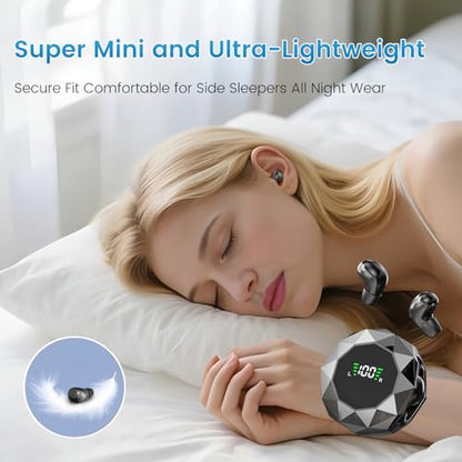 Smallest Invisible Mini Earbuds Wireless Bluetooth Headset, Low Profile Micro Tiny Discreet Hidden Earbudsfor Work, Small Headphones, Invisible Sleep Earphones for Small Ear Canals (Khaki) - color: Khaki