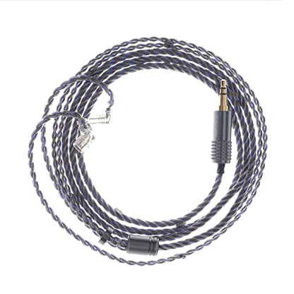 Linsoul Tripowin Zoe 4-Core Hybrid Litz IEM Upgrade Replacement IEM Cable | Pure Copper Silver-Plated Copper Gold-Plated, 24AWG In Ear Monitor Wire for Musician Audiophile, 3.5mm, Recessed 2pin - size: Recessed 2pin, style: 3.5mm