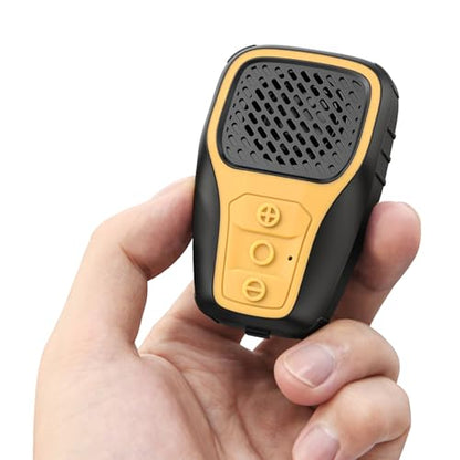 INGA Wearable Bluetooth Speaker, IP67 Waterproof Clip-on Mini Portable Speakers, Supports Siri Google Assistant, Wireless Clip Speaker with Built-in Mic, Hands-Free Music and Calls(Yellow) - color: Yellow with Voice Assistant