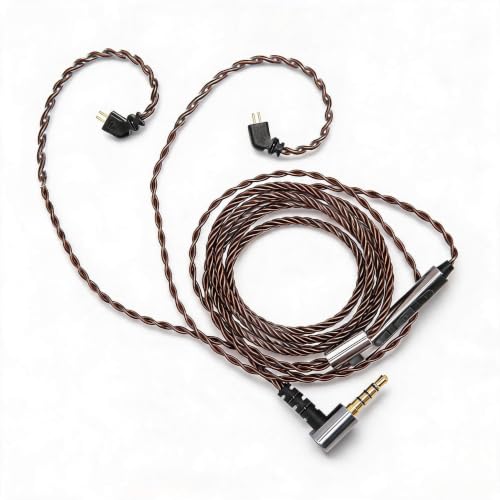 AS10 AS06 ZST ZS3 ZS4 ZS5 ZS6 Detachable Earphone Replacement Cable with Mic, 0.78mm Right Angle Plug, OFC Core Upgrade