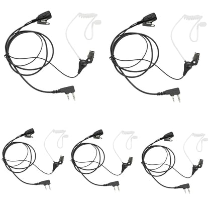 K1 Surveillance Headset with PTT Mic Security Acoustic Tube Earpiece for Baofeng UV-5R UV-82 UV-82HP BF-888S BF-F8HP AR-152 Arcshell Retevis RT21 RT22 RT27 RT68 RT7 H-777 Kenwood 2-Pin Radios