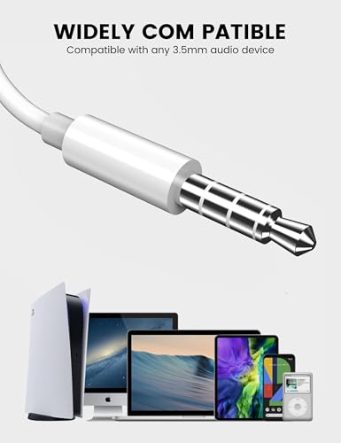 Fidioto 2Pack Wired Earbuds with Microphone, 4.0Ft Length Wired in-Ear Headphones, 3.5mm Jack Wired Earphones Compatible with Mobile Phones / MP3 / Computers/IPads/Tablets, etc - size: 2 PCS