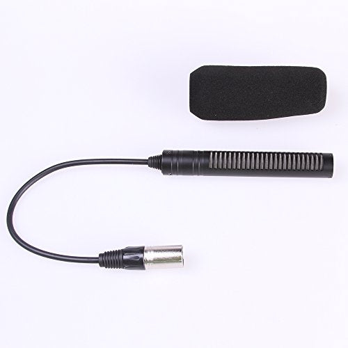 FocusFoto Professional Handheld Shotgun DV Interview Mic Microphone for Video DSLR Camera Camcorder with XLR Cable & Windshield (Pack of 2) - size: φ21 × 145mm (Pack of 2)
