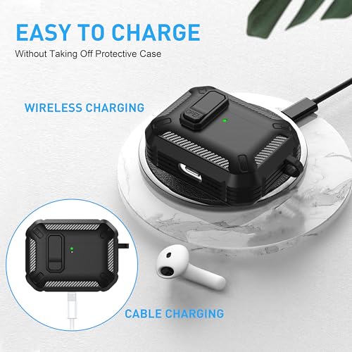 for AirPods Pro 3 Case with Magnetic Lock, Magsafe Compatible, Black - color: Black, size: AirPods Pro 3 Case 2025