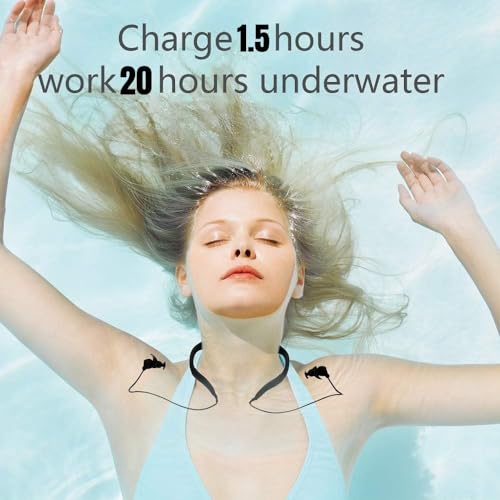 Tayogo W18 Swimming Headphones, IPX8 Waterproof Earbuds for Swimming with 32GB MP3 Player, Bluetooth 5.4, FM Radio & T6 Receiving Mode, in-Ear Underwater Headphones for Lap Swimming - color: green