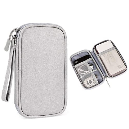Digital Data Cable Storage Bag Waterproof U Disk Hard Drive Headset Multi-Function Storage Bag - color: Navy