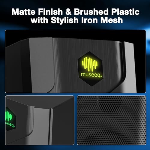 W-206RE RGB Bluetooth PC Speakers, Desktop Gaming Speakers with 21 LED Light Modes, USB Powered Stereo Computer Speakers for Monitor, Laptop and Gaming Setup