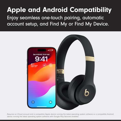 Beats Solo 4 Wireless Headphones with 20W Power Adapter - Black & Gold - color: Black & Gold, style: With Power Adapter