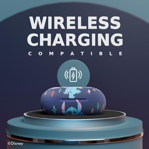Disney Lilo and Stitch Bluetooth Earbuds w/Charging Case- Wireless Headphones w/Built-in Mic+ Up to 30 Hrs Playtime- Lilo and Stitch Gifts for Girls,Boys,Women,Men,All Fans of Lilo and Stitch Stuff - color: Stitch Lick