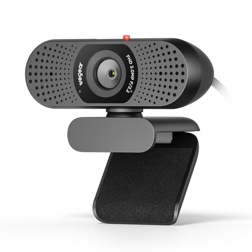 wegear Full HD 1080p Webcam for PC, Laptop & Desktop, Built-in Dual Microphones, Privacy Cover, 85°FOV, Fixed Focus, Plug & Play USB-A Computer Camera for Zoom, Teams, FaceTime, Google Meet, Streaming