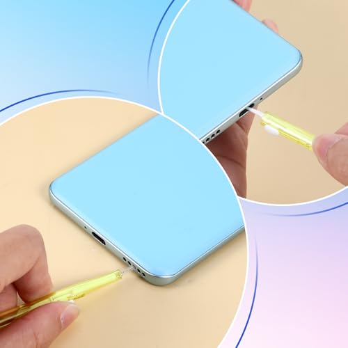 10 Pcs Phone Charge Port Cleaning Tool Kit Anti-Clogging Mini Brushes Cleaner Charging Port Cleaner Dual Side Multifunction Tools for Phone Camera Lens Speaker and Receiver - color: Yellow