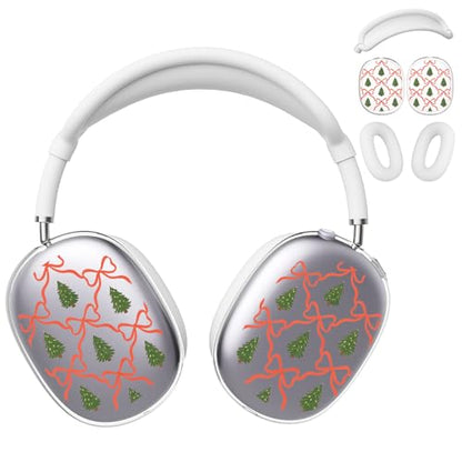 for AirPods Max 2/1 Headphones Christmas Tree Ear Covers | Cute Clear Ear Cups Cover | White Silicone Ear Pad Case Headband Cover for Apple AirPods Max 2/1 (2026/2024/2020) - color: Christmas Tree M/White