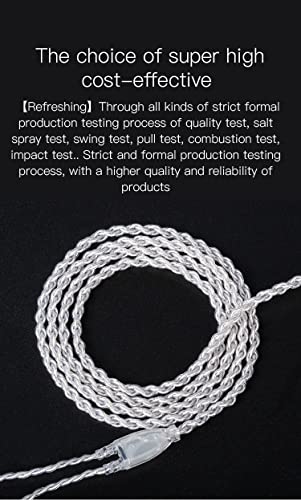 KZ ZST 0.75mm 2 pin Upgrade Silver Plate Replacement Earphones Cable for KZ Earphones (silver)