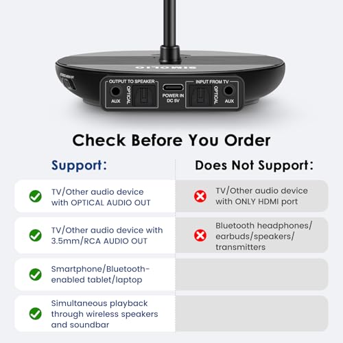 SIMOLIO Wireless TV Headphones for Seniors Hard of Hearing Bluetooth for PC | Clear Voice & Loud Volume, OPT/AUX Passthrough to Soundbar, L/R Audio Balance, Ambient Mode, Battery & Earpads Replaceable - style: One Headset