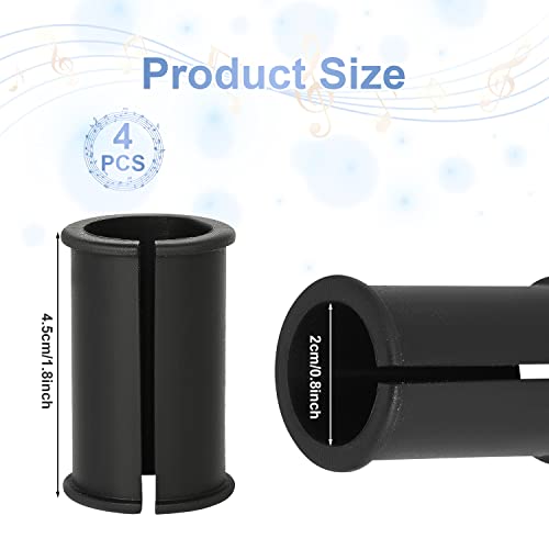 4pcs Microphone Shock Mount Rubber Sleeve, 1.8x0.8inch Sturdy Mic Shock Mount Rubber Spacer Tube Washer Microphone Accessories Compatible with Most Cameras