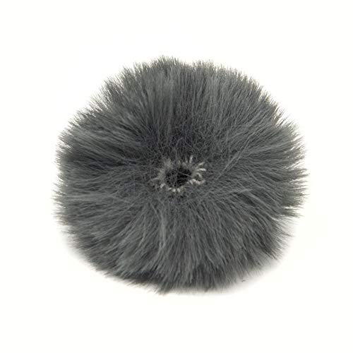 Lapel Mic Windscreen, Portable Audio Furry Wind Muff Outdoor Microphones Comfortable Soft Lavalier(Black&White) - color: Black&White