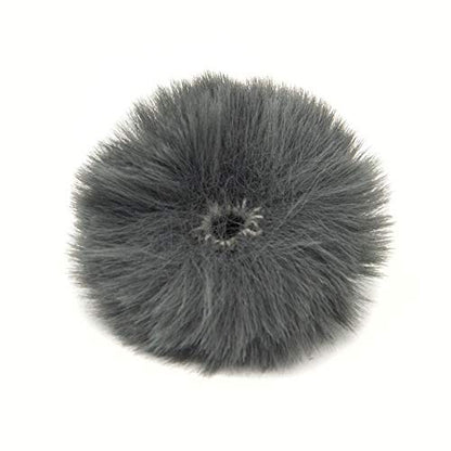 Lapel Mic Windscreen, Portable Audio Furry Wind Muff Outdoor Microphones Comfortable Soft Lavalier(Black&White) - color: Black&White