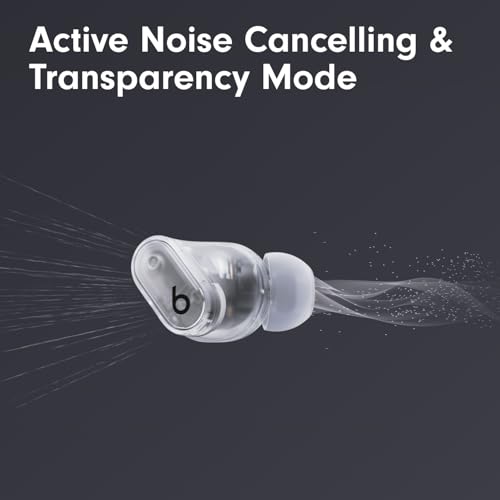 Beats Studio Buds + | True Wireless Noise Cancelling Earbuds, Enhanced Apple & Android Compatibility, Built-in Microphone, Sweat Resistant Bluetooth Headphones, Spatial Audio - Transparent - color: Transparent, style: Standalone