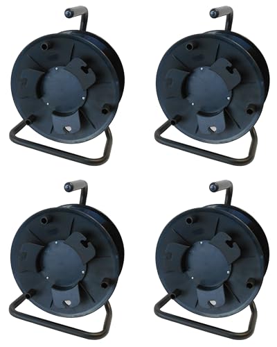 Audio2000'S ADC2716B4 4-Pack Portable Cable Reels/Cord Reels, Capacity of Each Reel: 330 feet of 6mm Cable/Cord